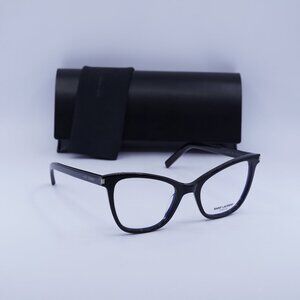 Saint Laurent SL219 001 Cat Eye 51mm Eyeglasses – Black